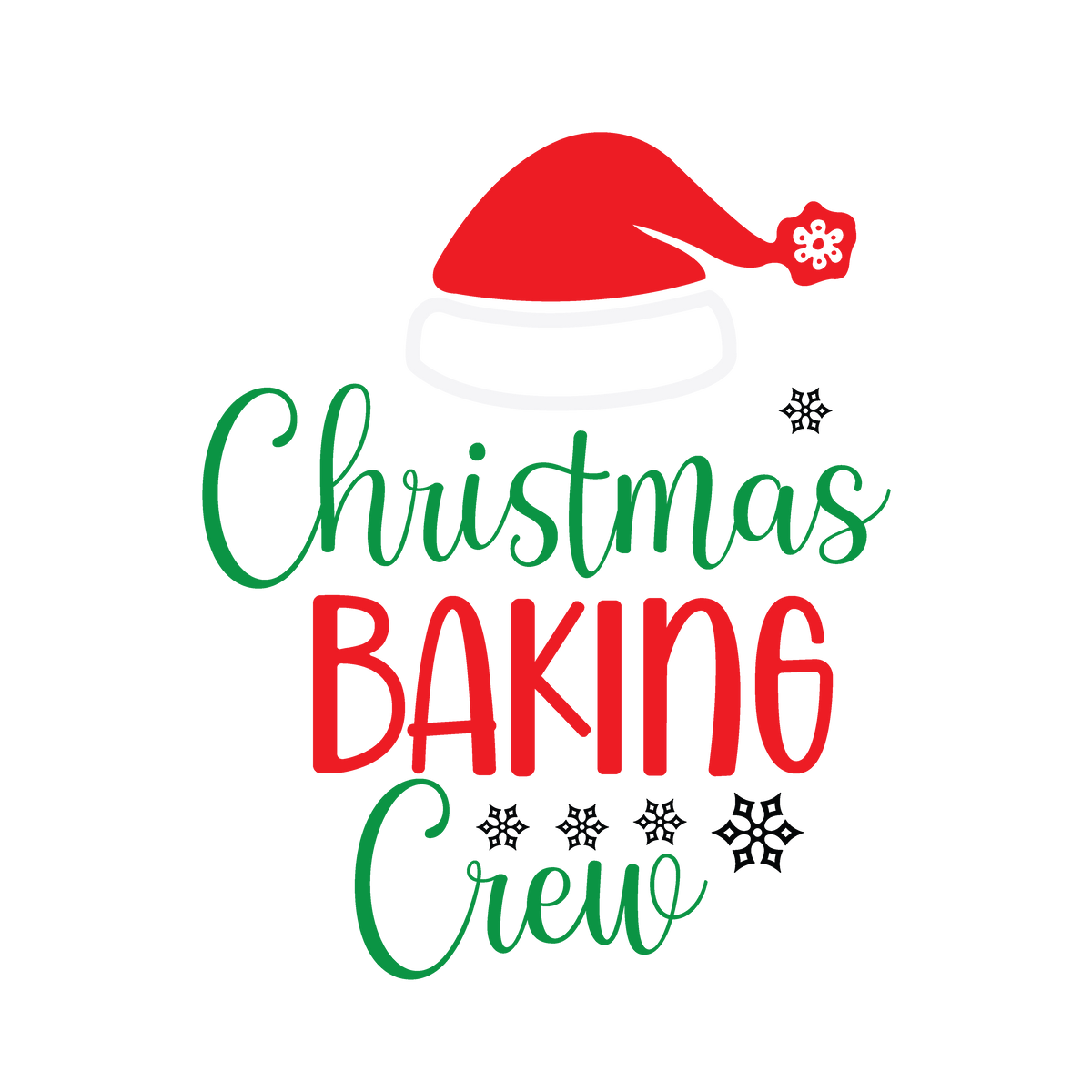 Christmas Baking Crew Christmas ready-to-press DTF transfer
