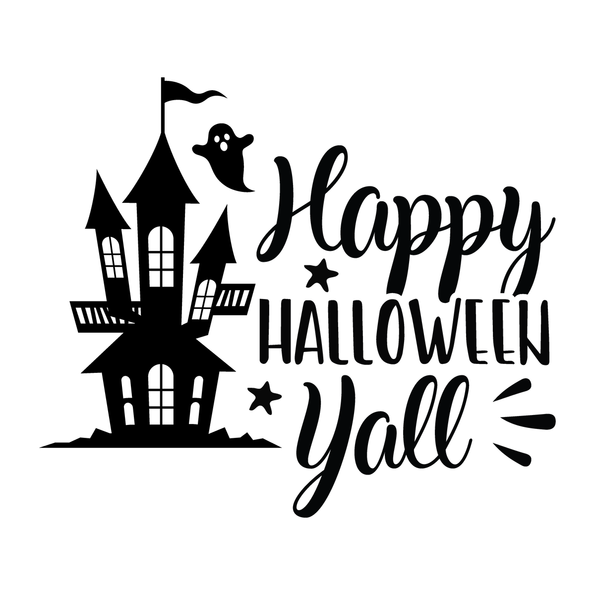 Happy Halloween Y'all Halloween DTF transfer