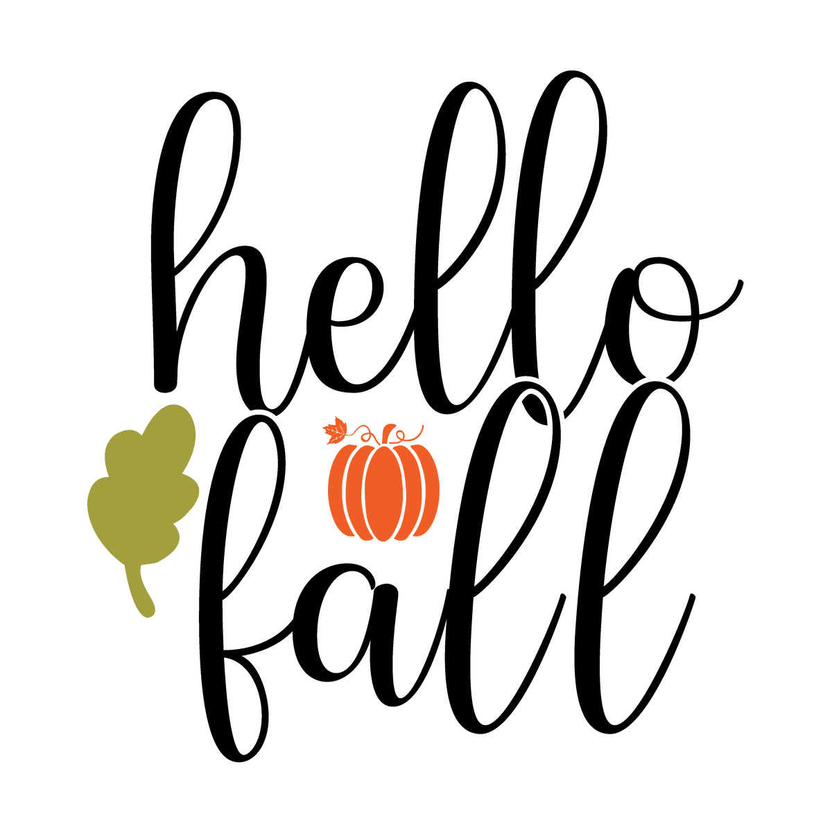 Hello Fall fall ready-to-press DTF transfer