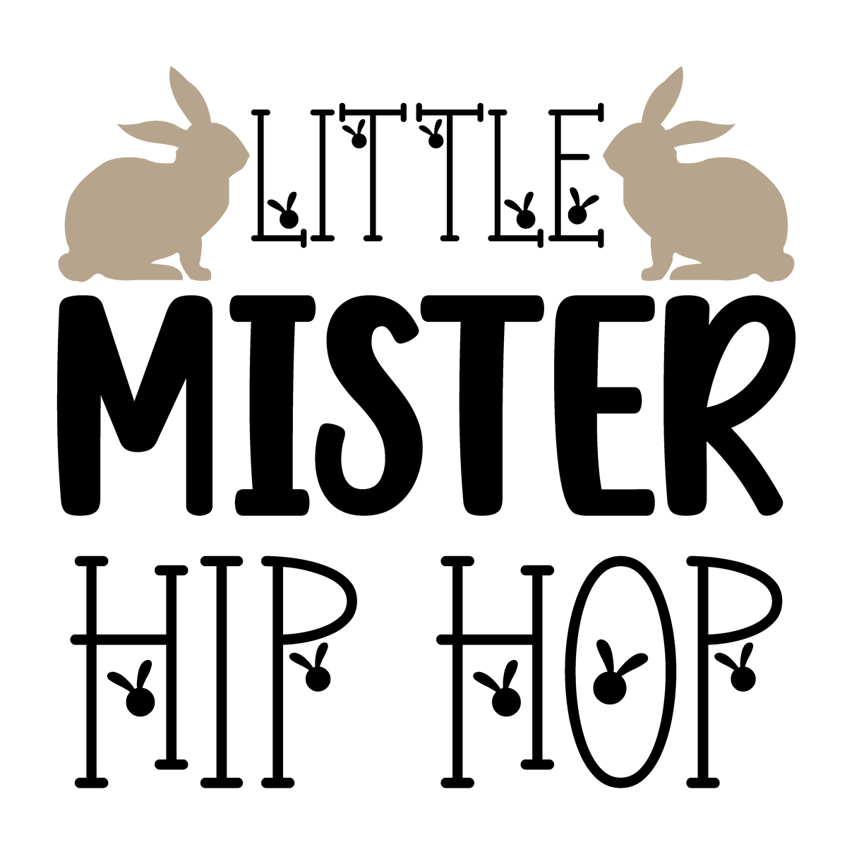 Little Mister Hip Hop Easter ready-to-press DTF transfer