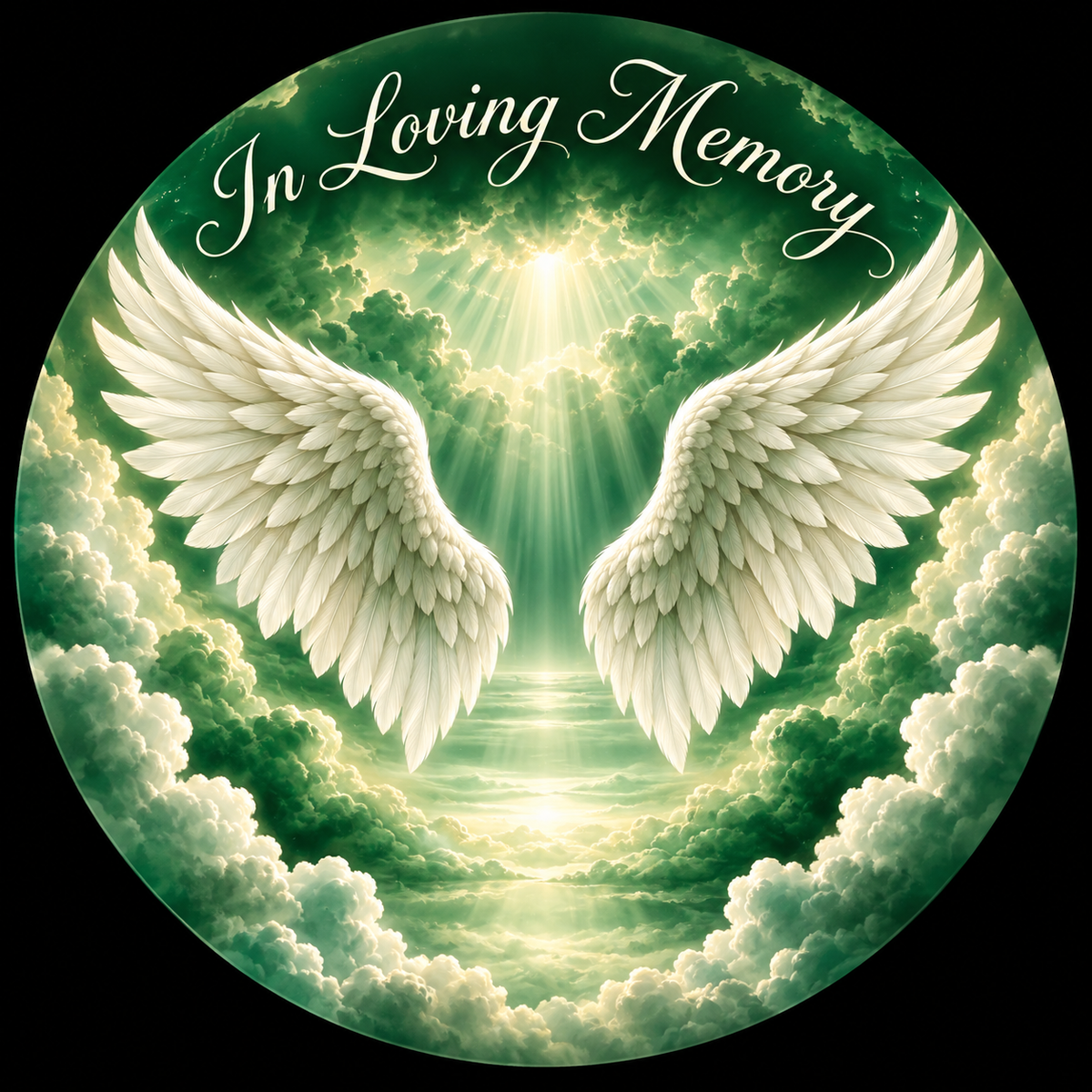 Original memorial artwork Design 038 for a 2.25-inch pin button