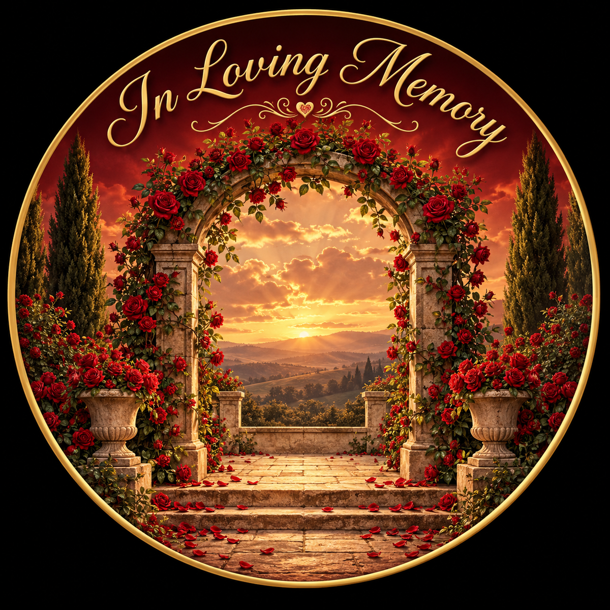 Original memorial artwork Design 054 for a 2.25-inch pin button