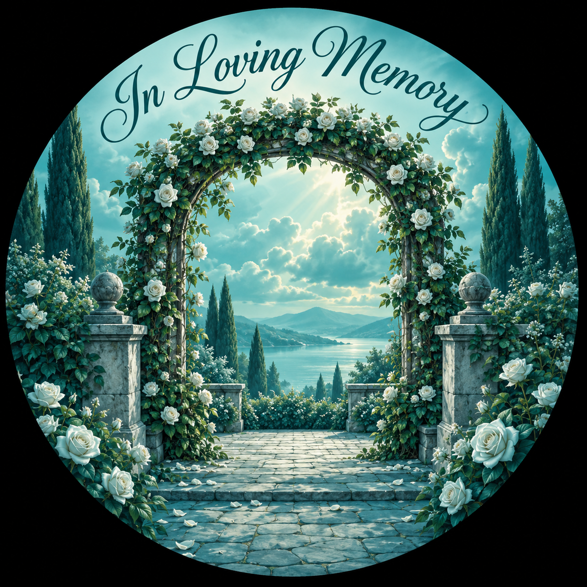 Original memorial artwork Design 055 for a 2.25-inch pin button