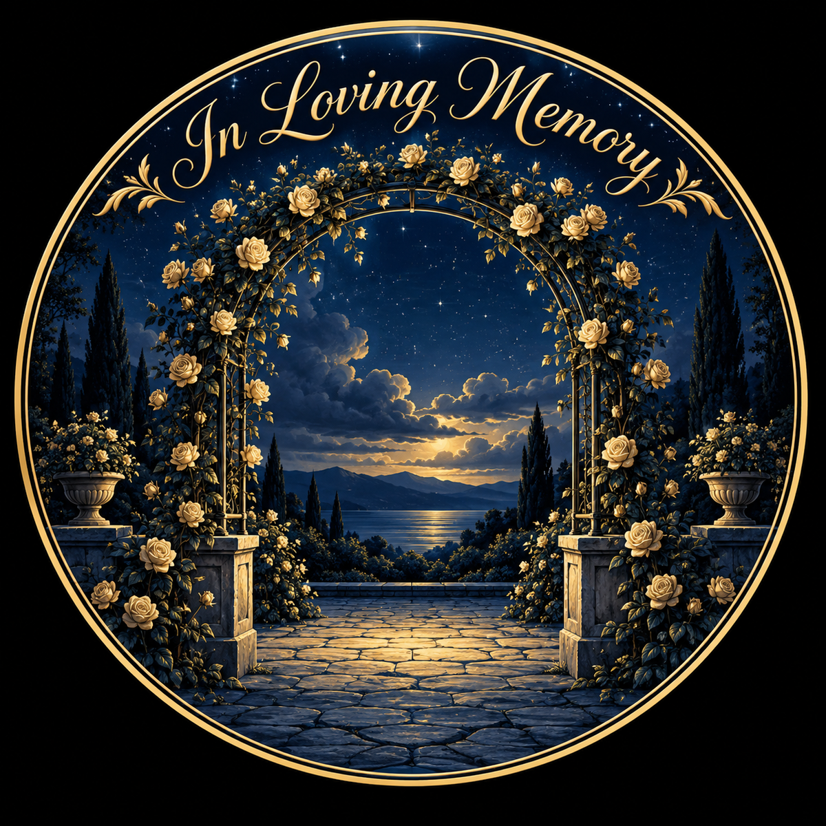 Original memorial artwork Design 057 for a 2.25-inch pin button
