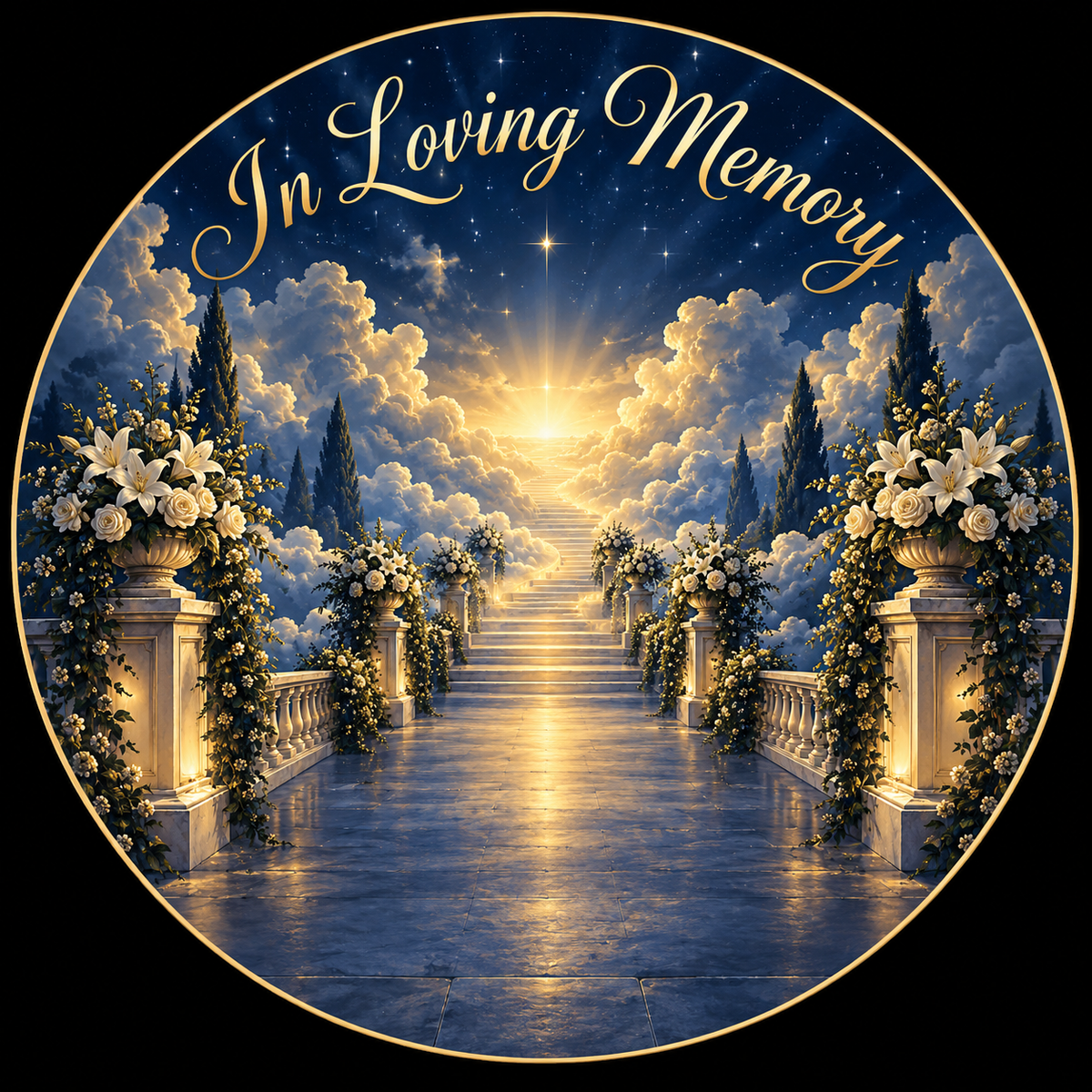 Original memorial artwork Design 093 for a 2.25-inch pin button
