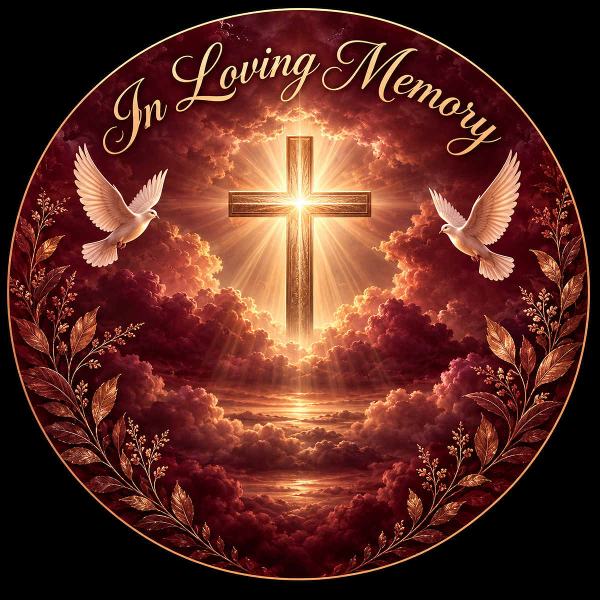 Original memorial artwork Design 107 for a 2.25-inch pin button