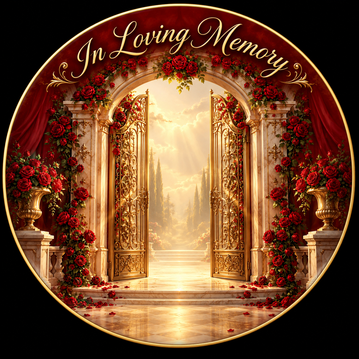 Original memorial artwork Design 114 for a 2.25-inch pin button