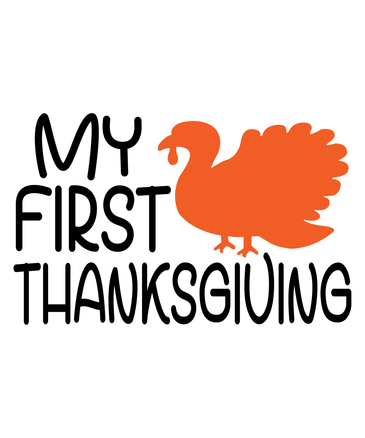 My First Thanksgiving fall ready-to-press DTF transfer