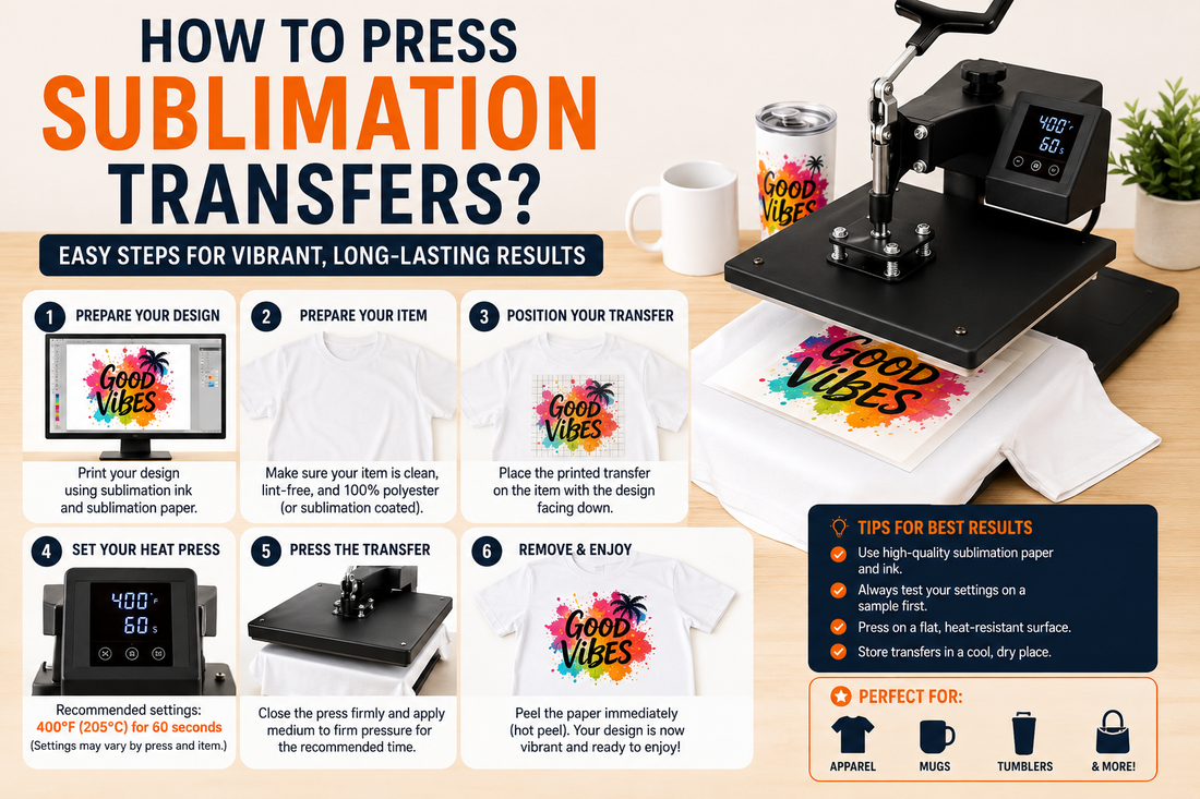 How to Press Sublimation Transfers — Step-by-Step