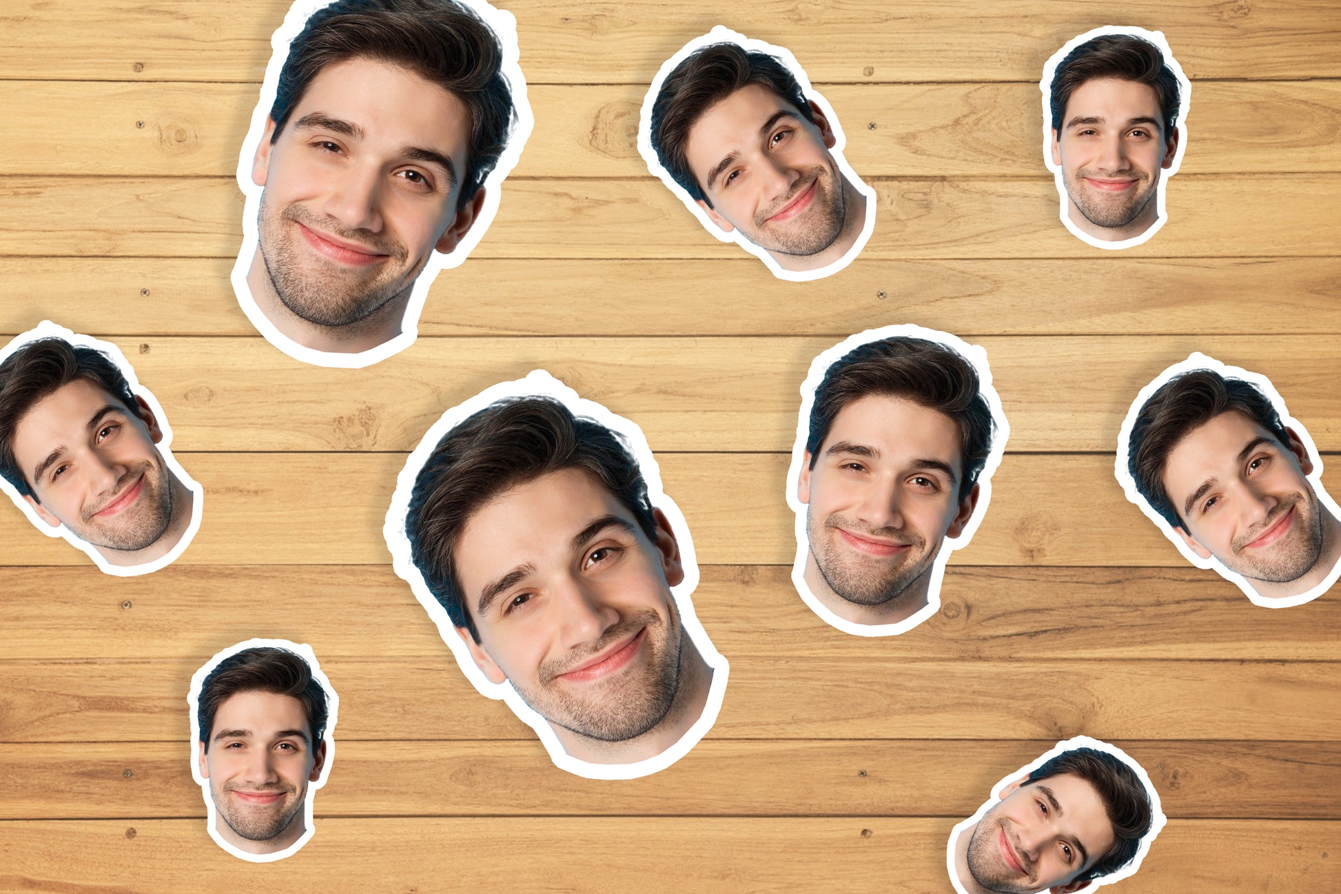 face stickers layout 