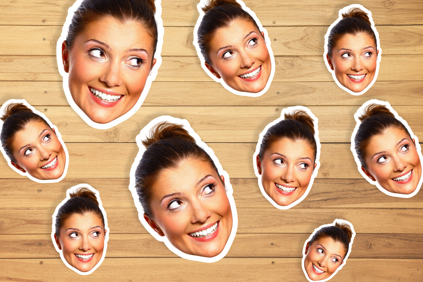 face stickers layout women