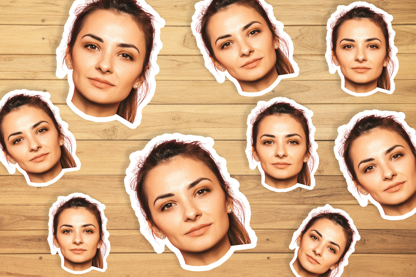 face stickers layout women 