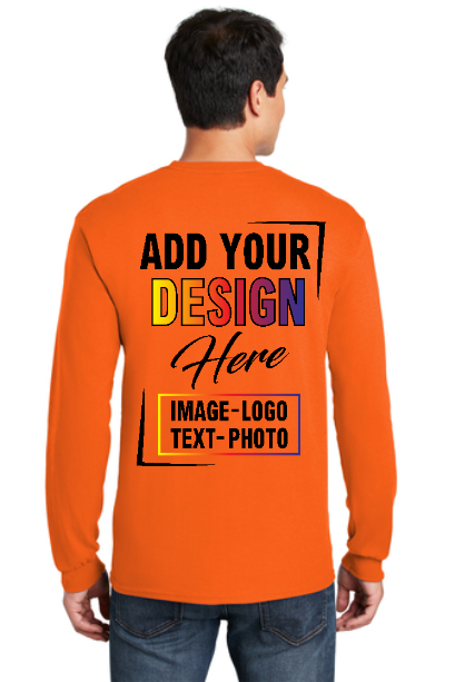 Long sleeve safety green/orange - only back - Outta Phx Print shop