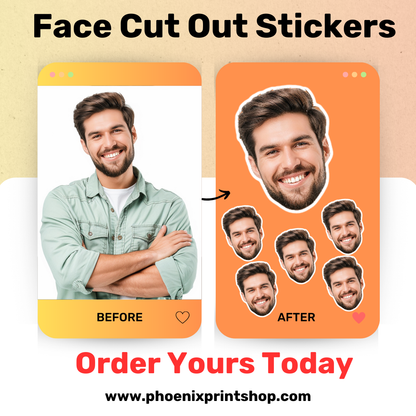 Face Cutout Stickers - Outta Phx Print shop