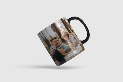 Navy blue custom printed mug — same-day production available at Outta PHX Print Shop Phoenix