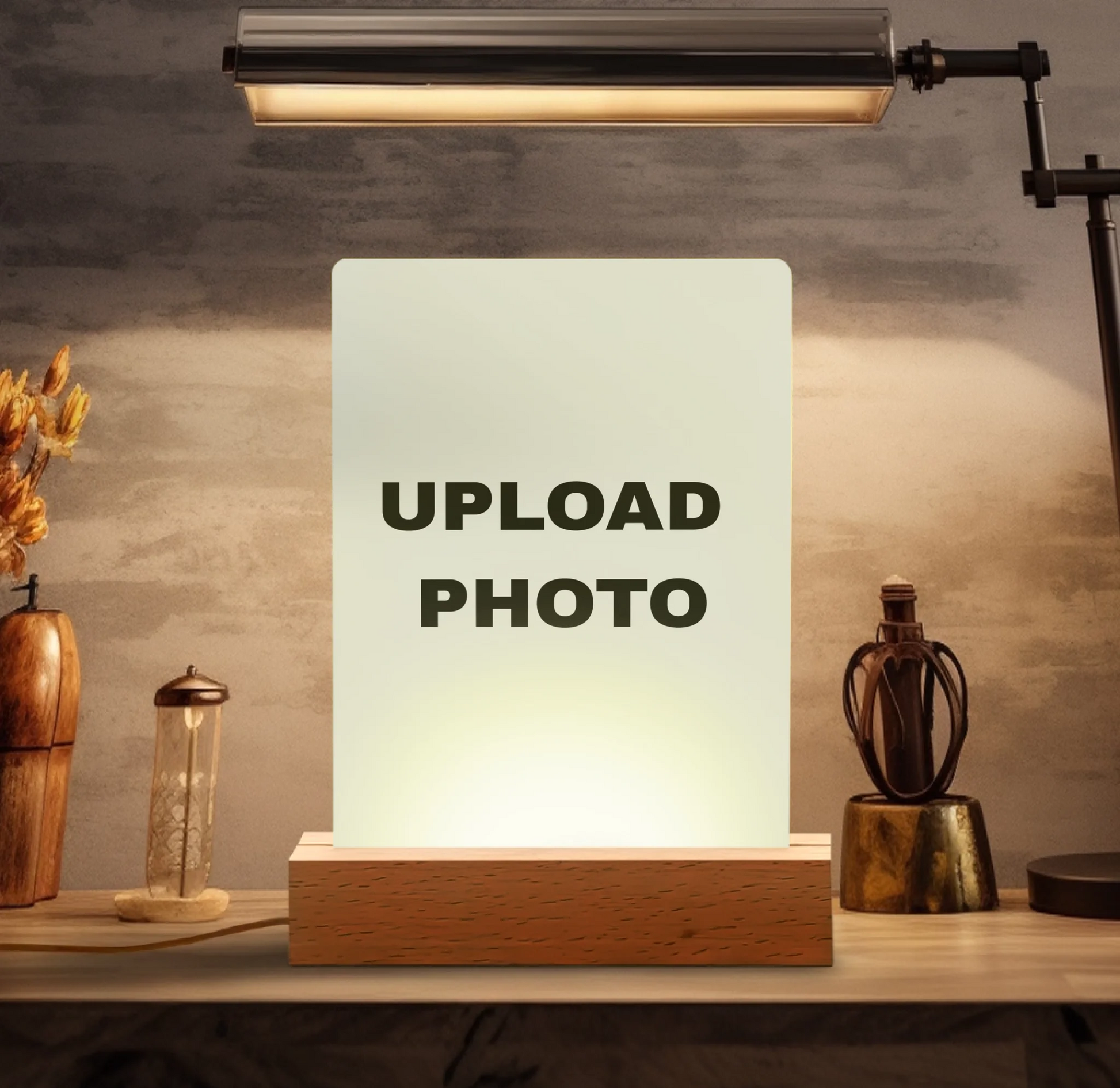 Custom LED Acrylic Photo Frame Night Light – 5" x 7" – Upload Your Image