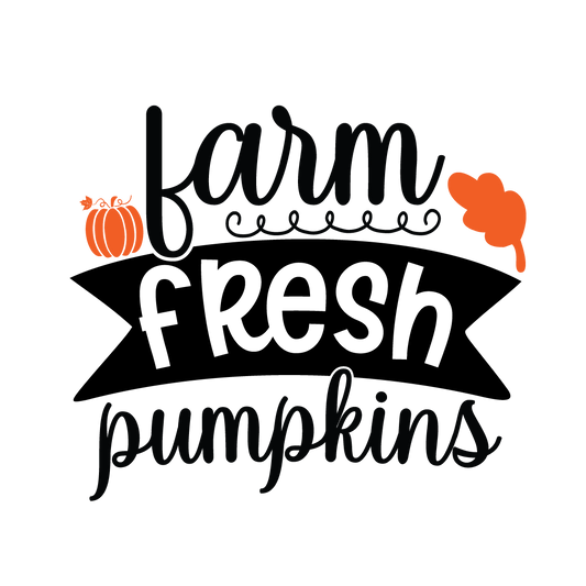Farm Fresh Pumpkins fall ready-to-press DTF transfer
