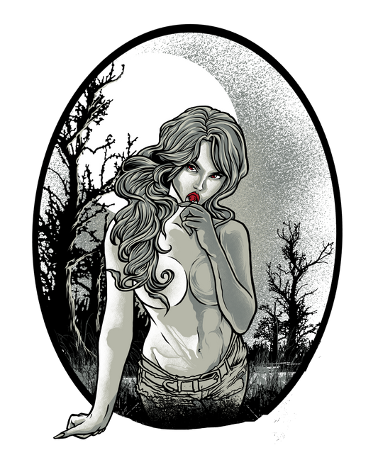Gothic Tattoo Girl ready-to-press tattoo style DTF transfer