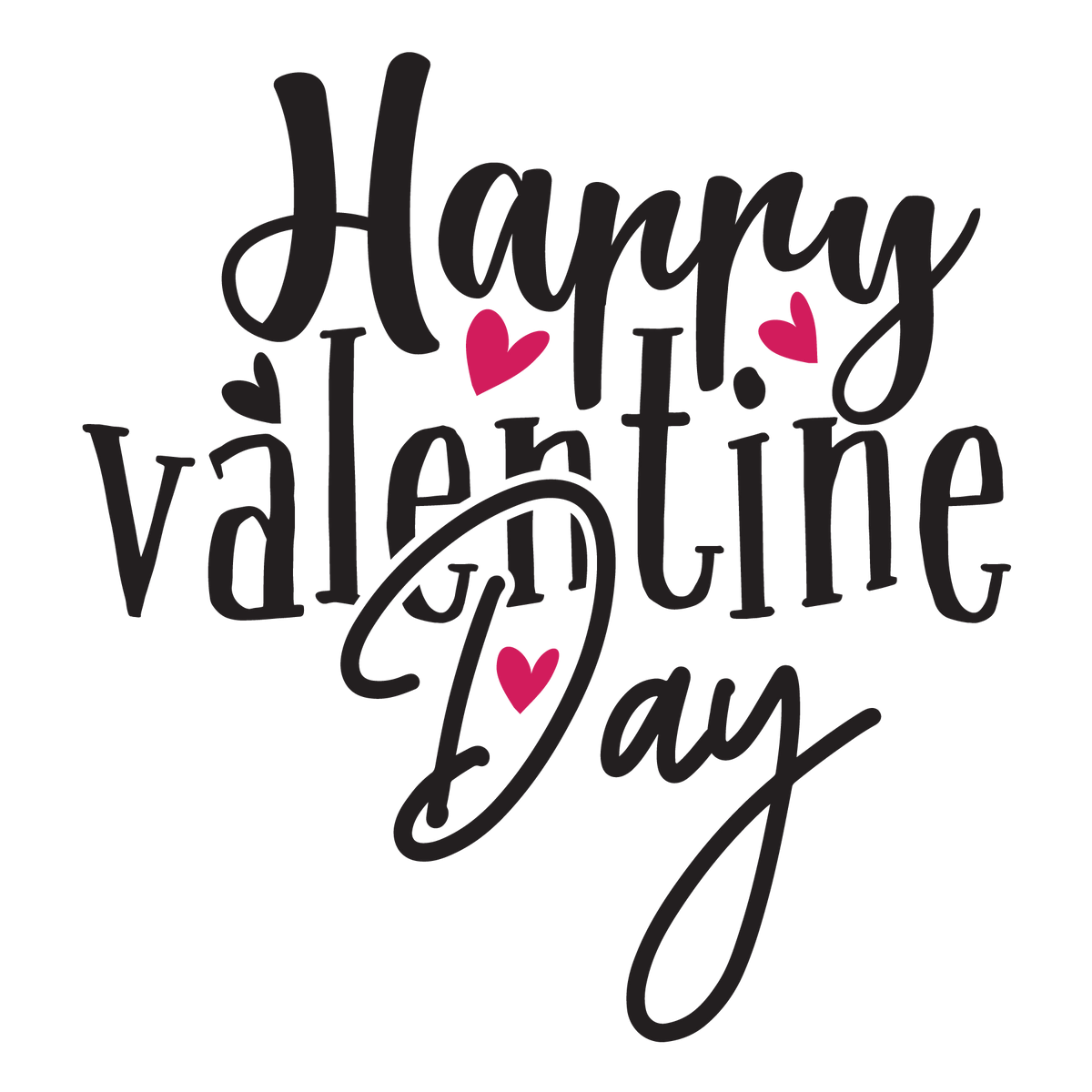 Happy Valentine Day ready-to-press Valentine DTF transfer from Outta Phx Print Shop