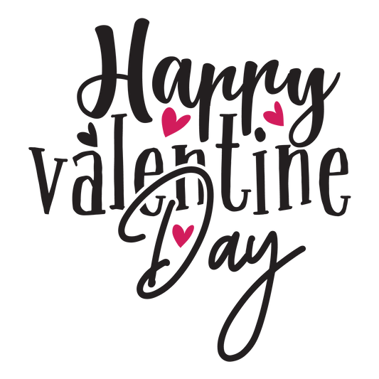 Happy Valentine Day ready-to-press Valentine DTF transfer from Outta Phx Print Shop