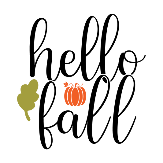 Hello Fall fall ready-to-press DTF transfer