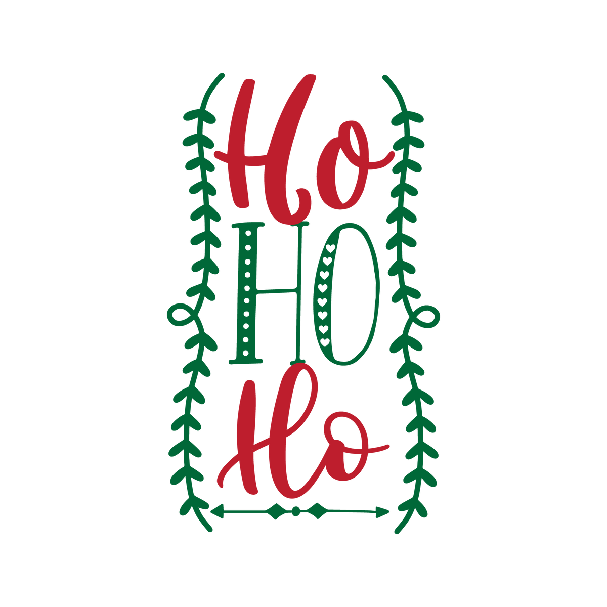 Ho Ho Ho ready-to-press Christmas DTF transfer