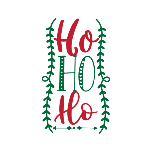 Ho Ho Ho ready-to-press Christmas DTF transfer
