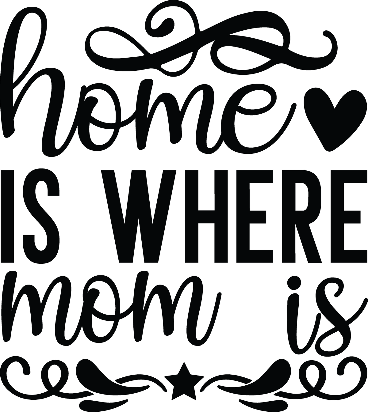 Home Is Where Mom Is ready-to-press DTF transfer