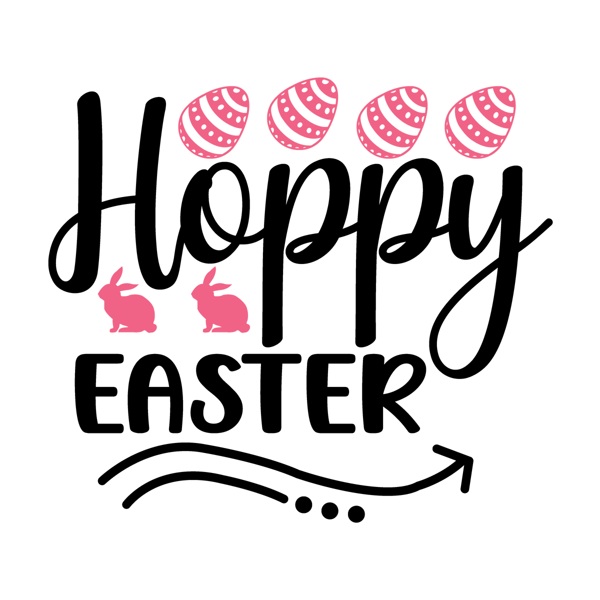 Hoppy Easter Easter ready-to-press DTF transfer