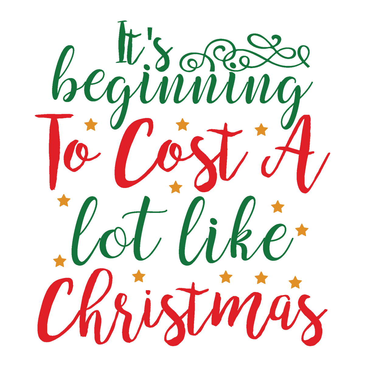 It’s Beginning to Cost a Lot Like Christmas funny Christmas ready-to-press DTF transfer