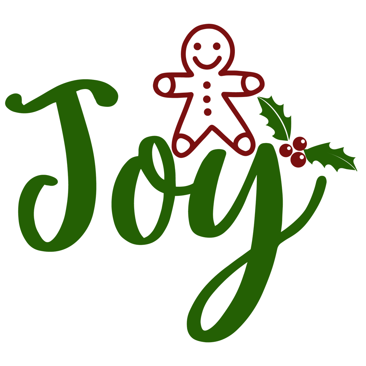 Joy ready-to-press Christmas DTF transfer