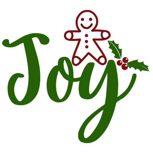 Joy ready-to-press Christmas DTF transfer