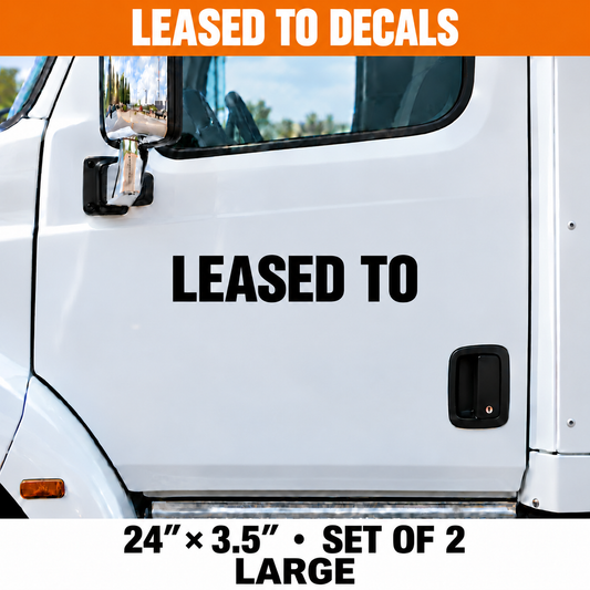 Leased To Vinyl Decals - 24 x 3.5 in - Set of 2