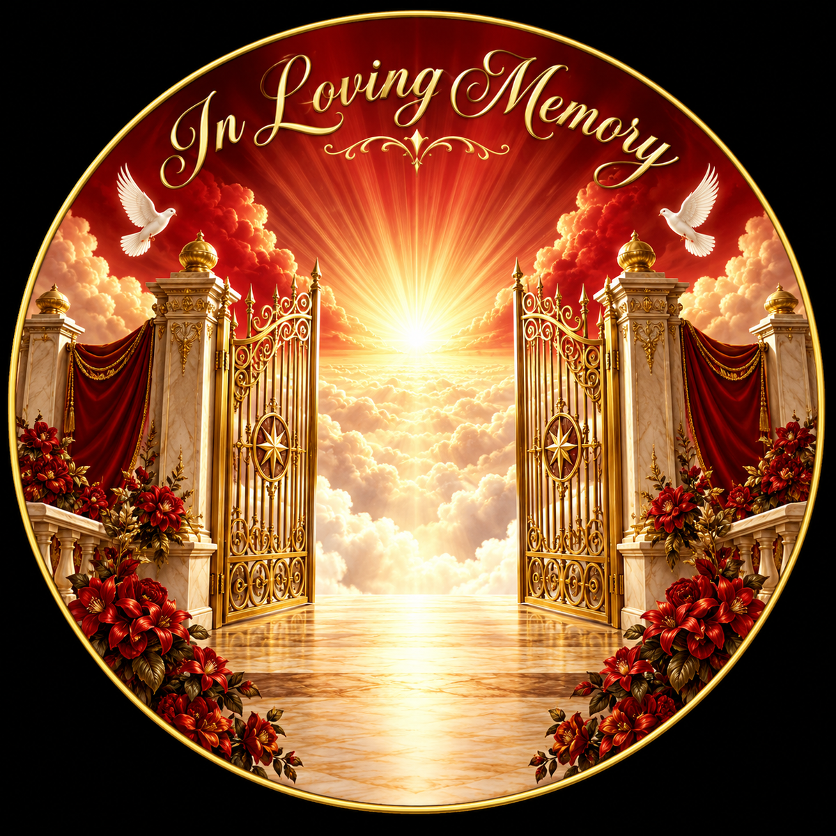 Original memorial artwork Design 018 for a 2.25-inch pin button