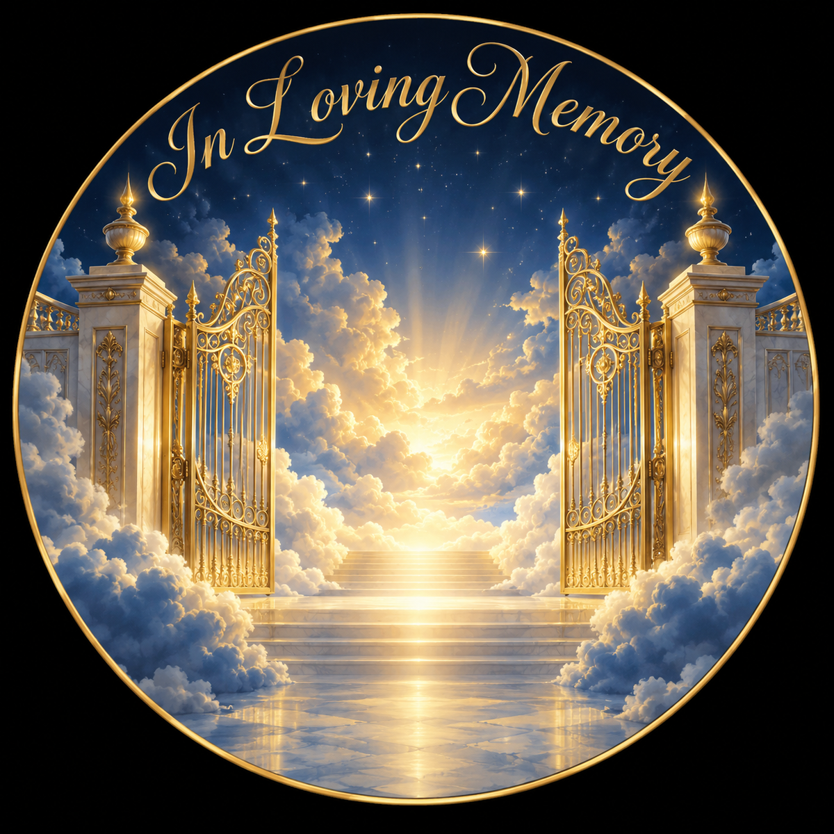 Original memorial artwork Design 021 for a 2.25-inch pin button