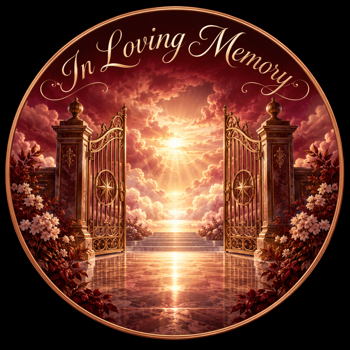 Original memorial artwork Design 023 for a 2.25-inch pin button