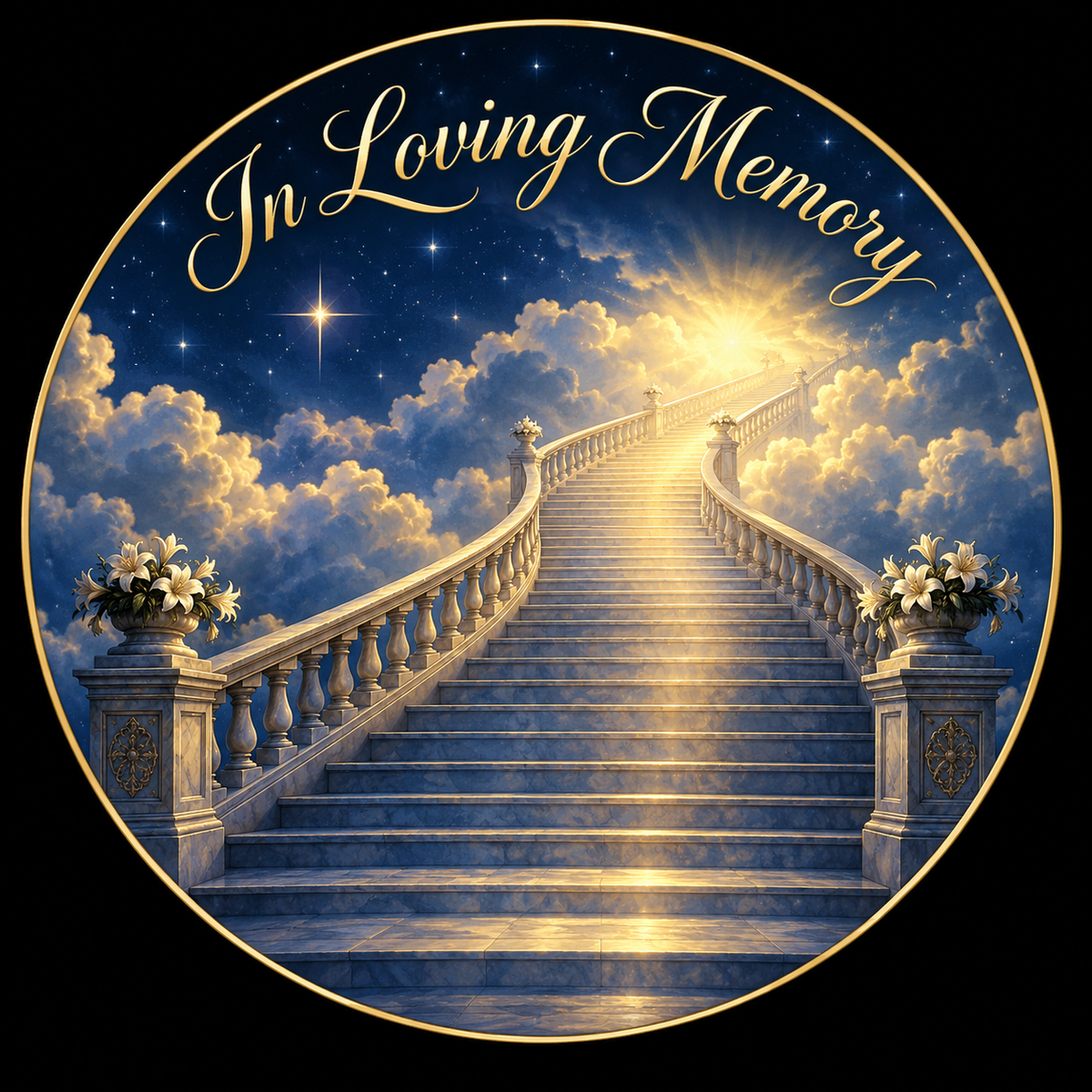 Original memorial artwork Design 033 for a 2.25-inch pin button