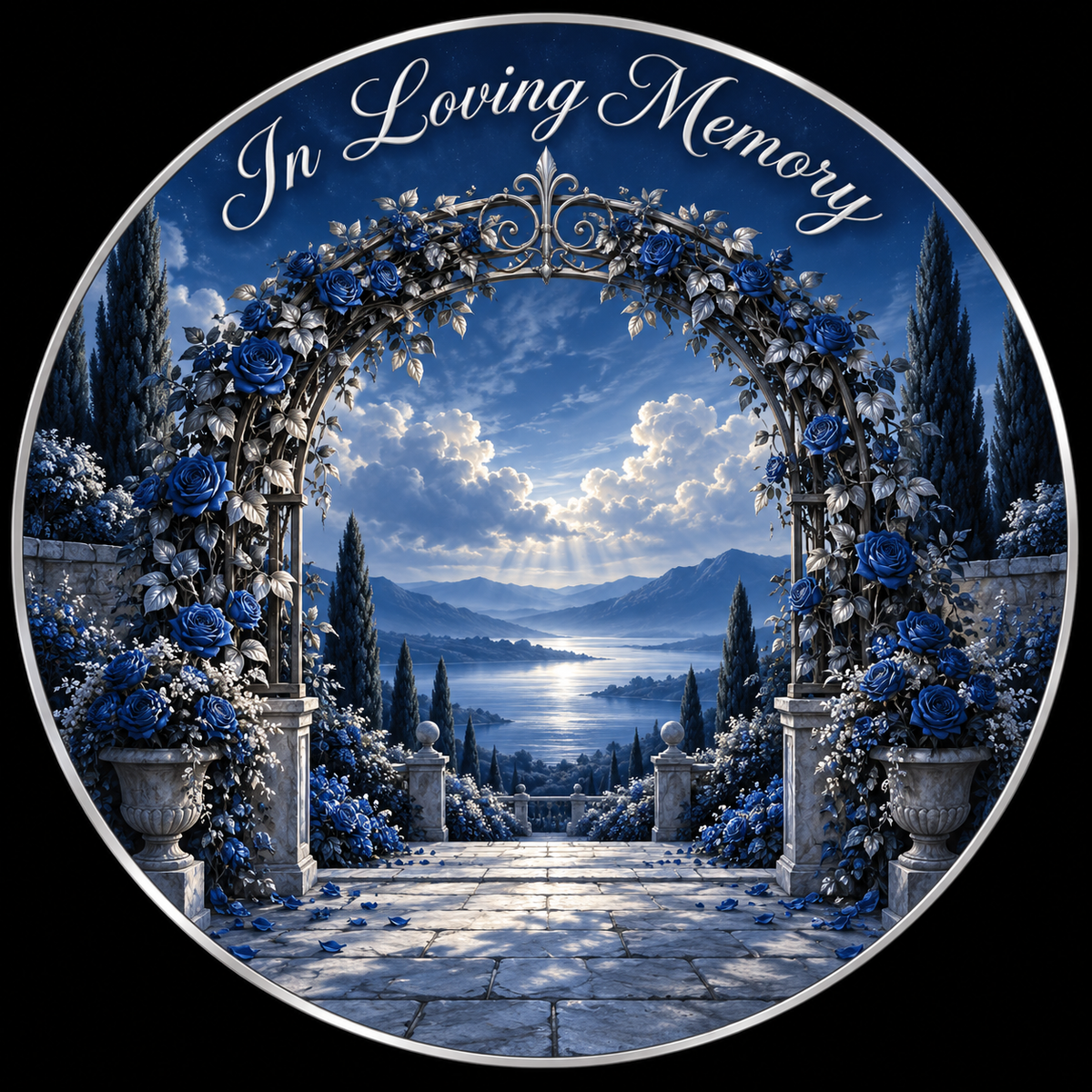 Original memorial artwork Design 049 for a 2.25-inch pin button