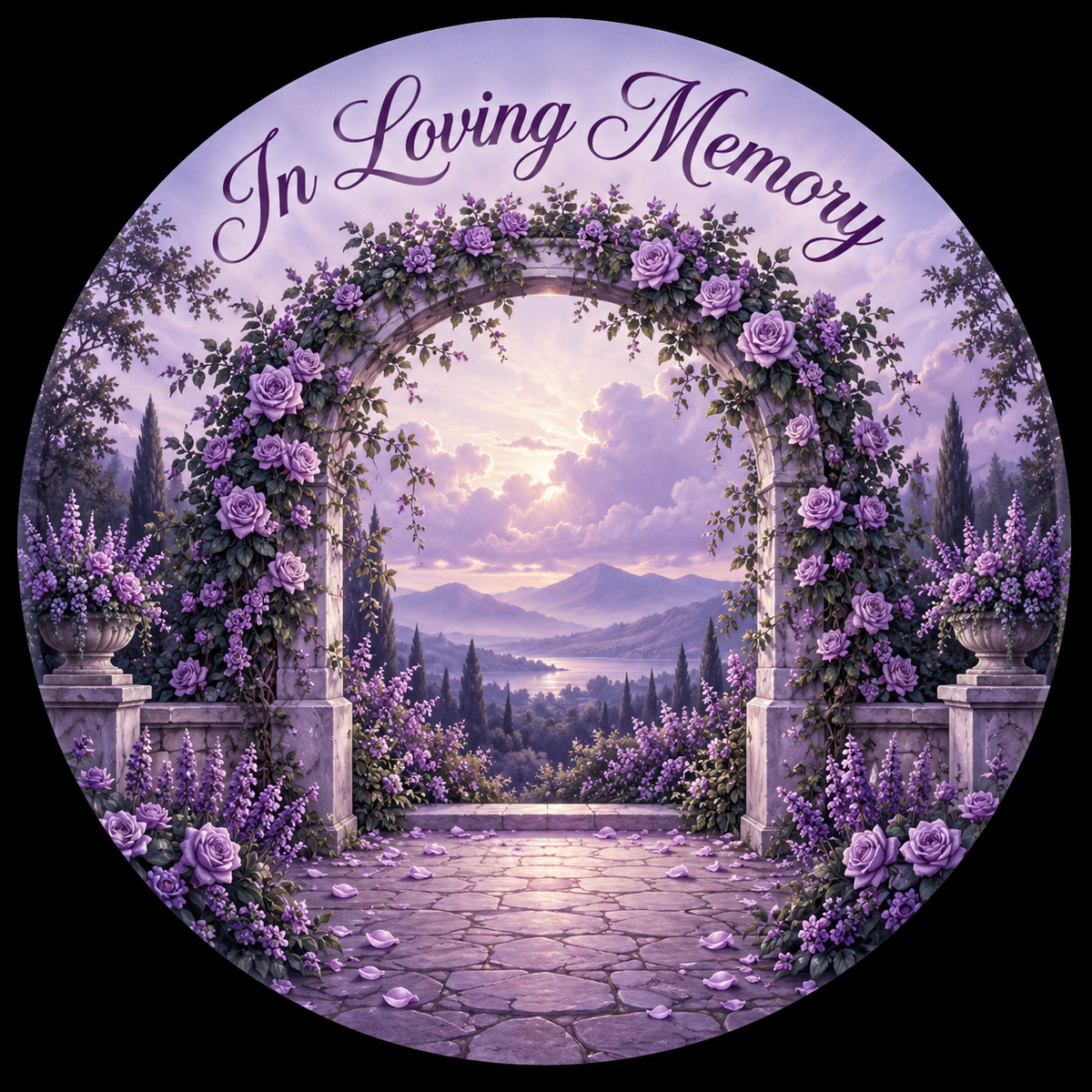 Original memorial artwork Design 052 for a 2.25-inch pin button