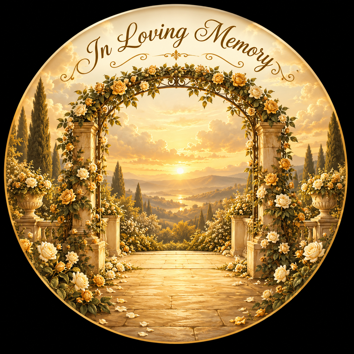 Original memorial artwork Design 053 for a 2.25-inch pin button
