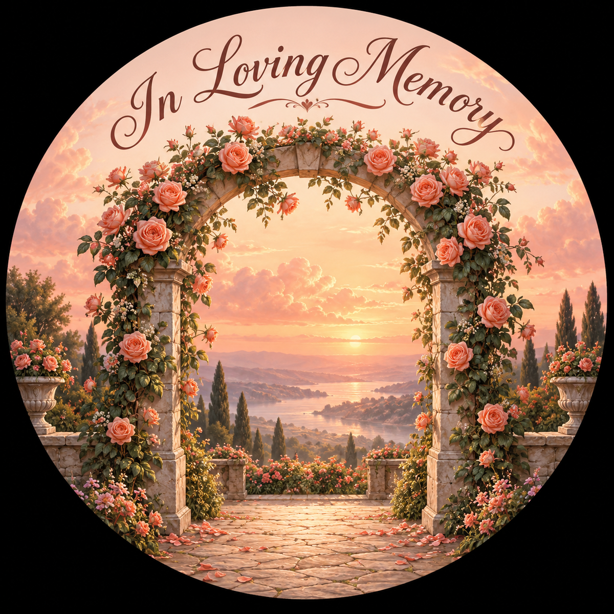 Original memorial artwork Design 056 for a 2.25-inch pin button