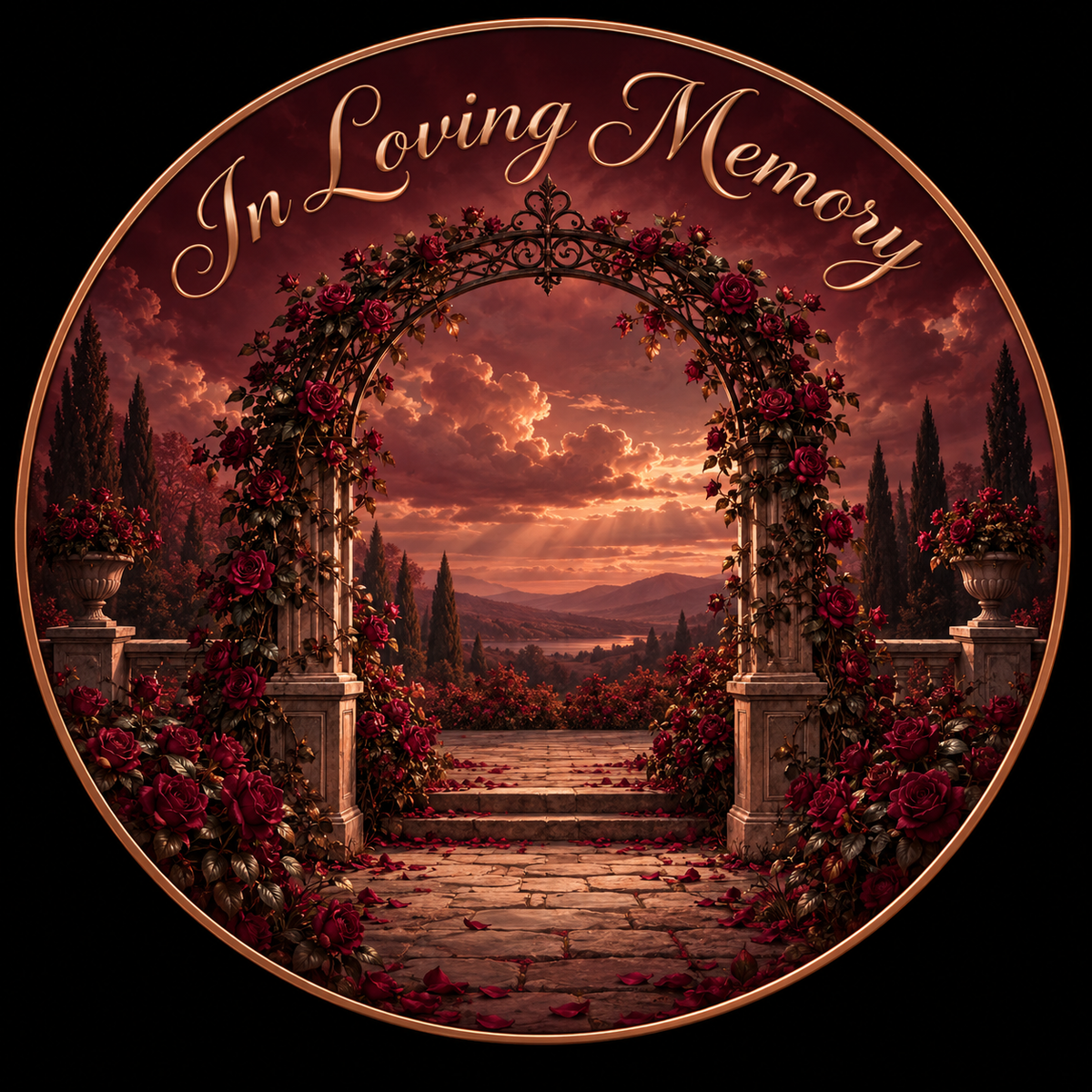 Original memorial artwork Design 059 for a 2.25-inch pin button