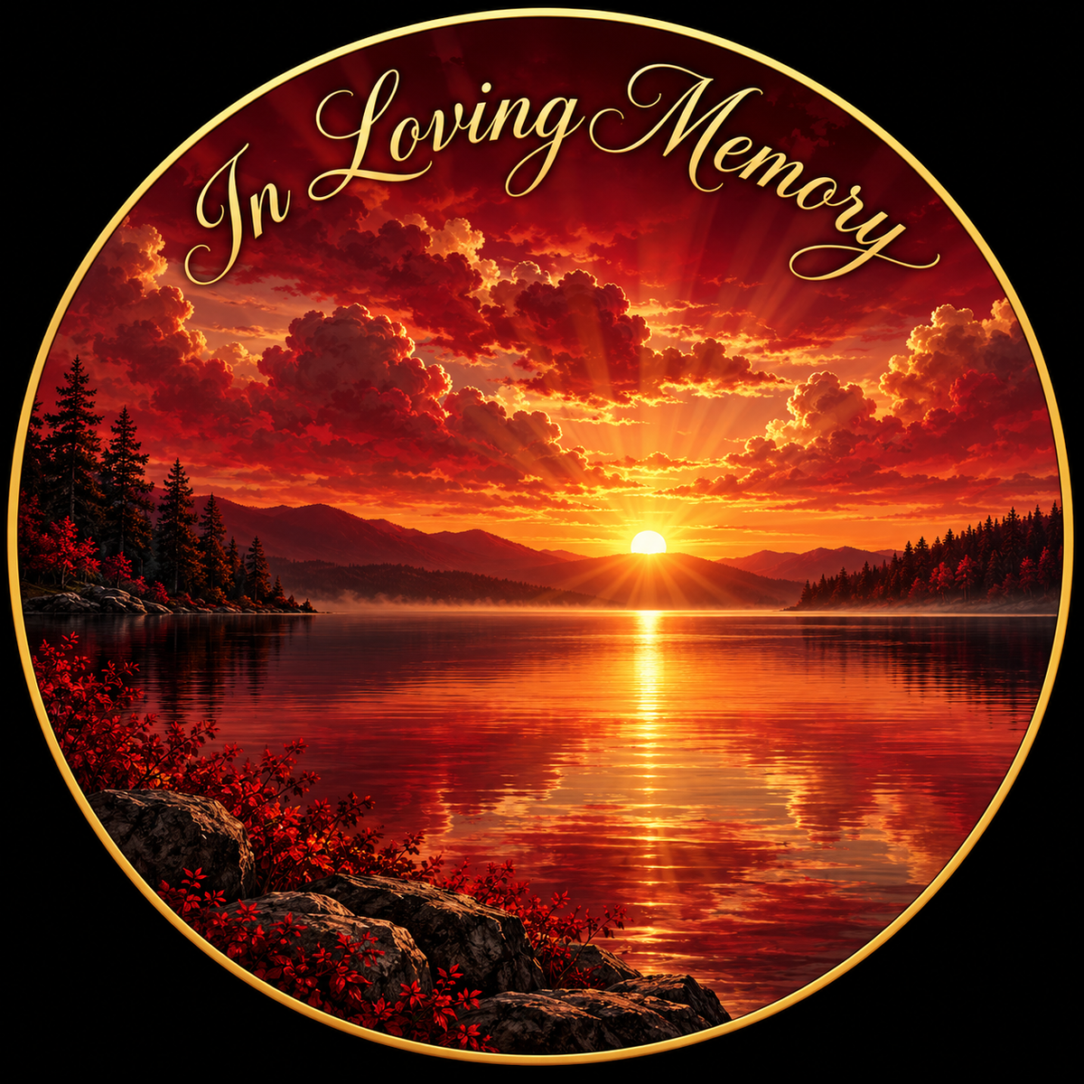 Original memorial artwork Design 078 for a 2.25-inch pin button