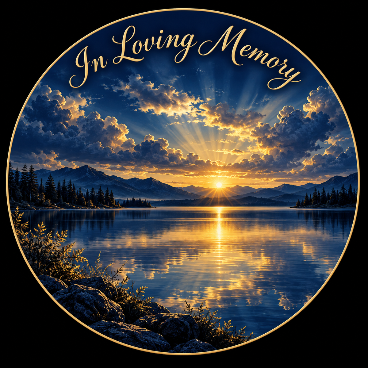 Original memorial artwork Design 081 for a 2.25-inch pin button