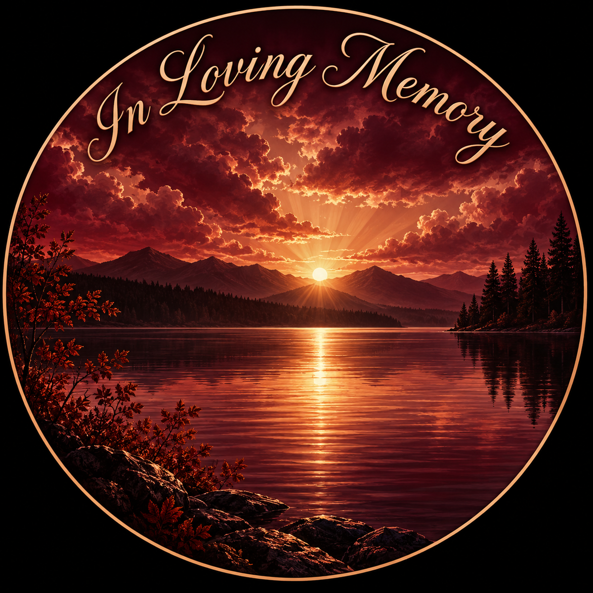 Original memorial artwork Design 083 for a 2.25-inch pin button