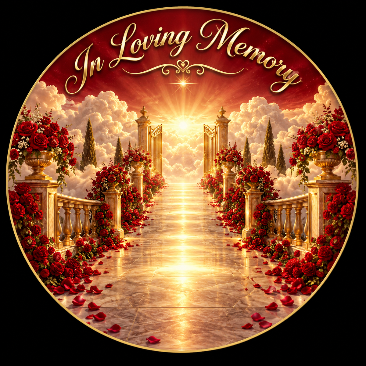 Original memorial artwork Design 090 for a 2.25-inch pin button