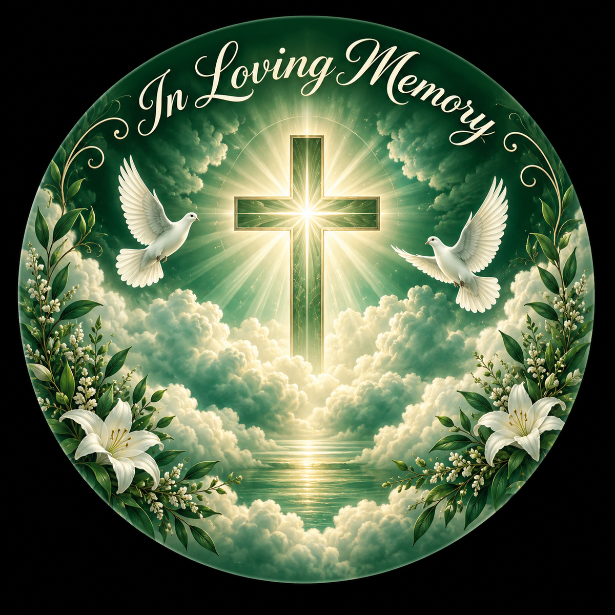 Original memorial artwork Design 098 for a 2.25-inch pin button