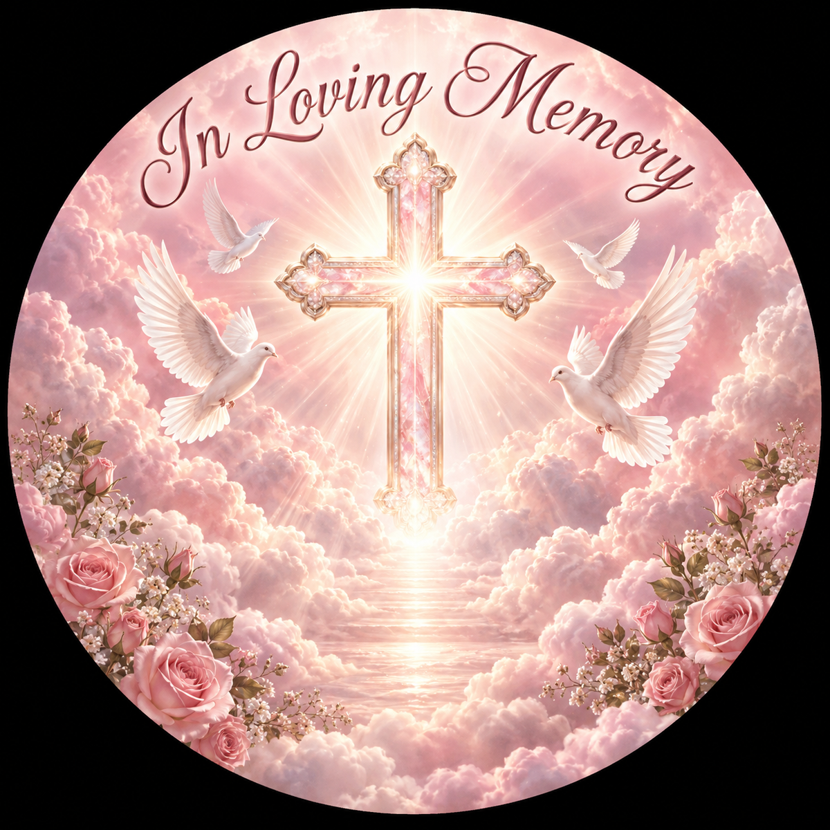 Original memorial artwork Design 099 for a 2.25-inch pin button