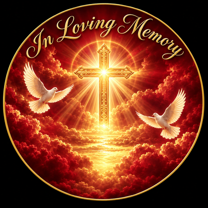 Original memorial artwork Design 102 for a 2.25-inch pin button