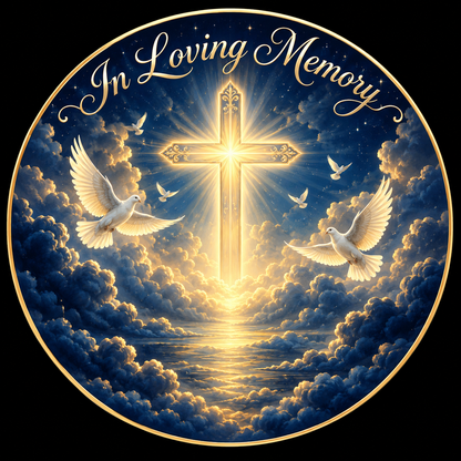 Original memorial artwork Design 105 for a 2.25-inch pin button